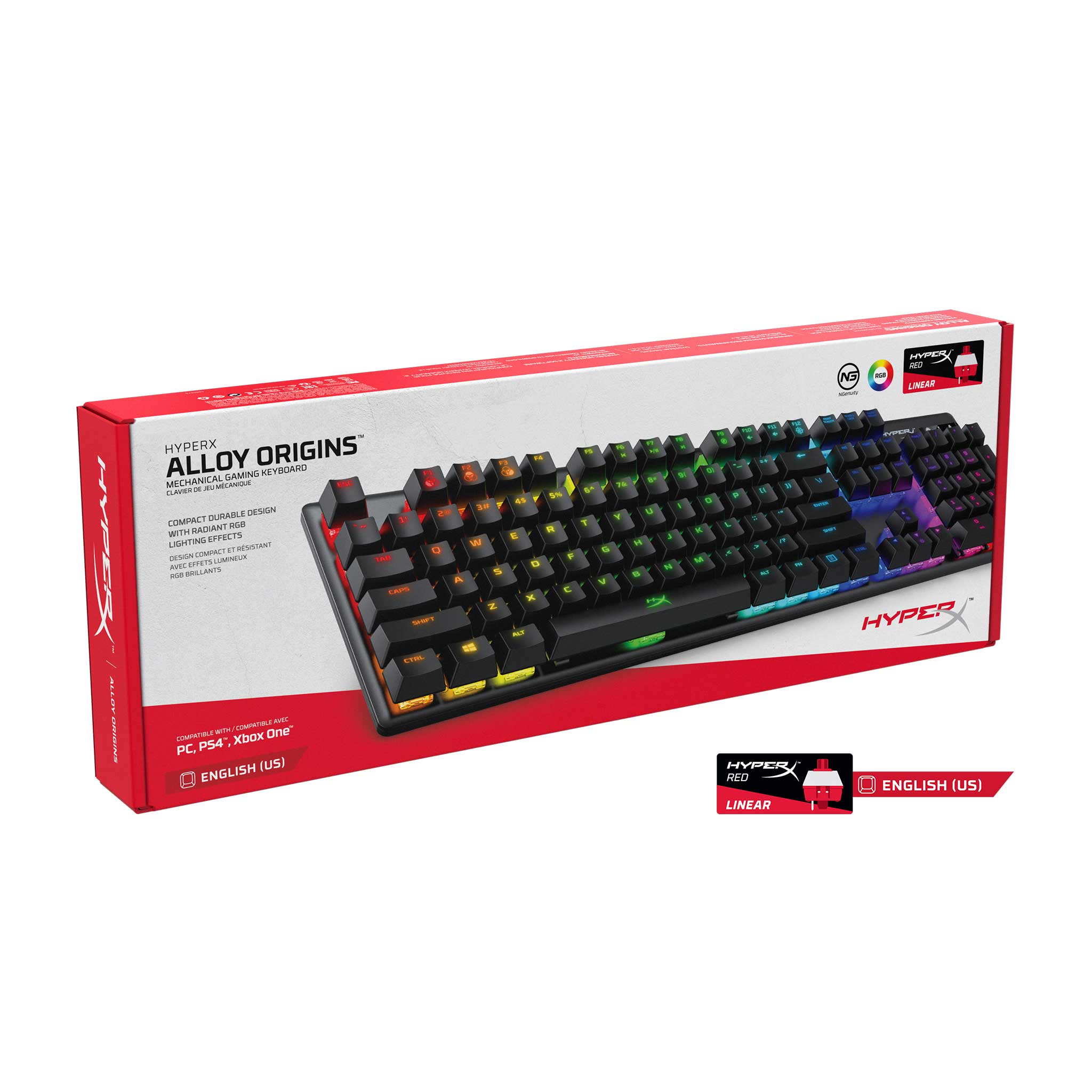 HyperX Alloy Origins Red Switches Mechanical Gaming Keyboard Tech Arc
