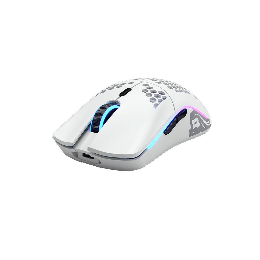 glorious model o wireless gaming mouse matte white